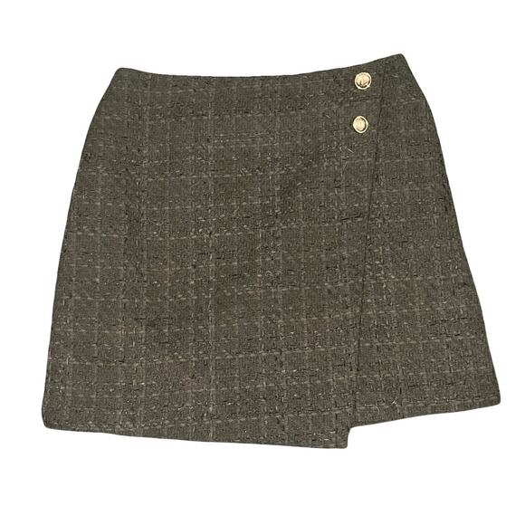 Nine West Tweed Wrap Mini Skirt XL NWT Old Money Preppy Gossip Girl - Picture 5 of 8